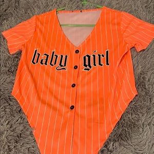 “Baby girl” orange shirt